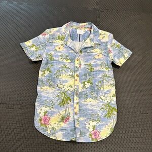 3/20$ Cactus Boys Tropical Short Sleeve Button Down Shirt size 9/10